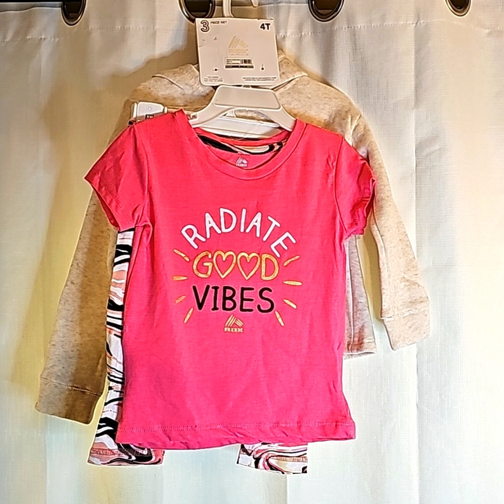 2/$20 RBX 3Pc Top Leggings Hoodies 4T